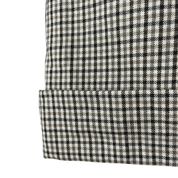 J Crew Favorite Fit Size 14 Wool Plaid Wide Leg Cuffed Trouser Pants Academia - Picture 9 of 12